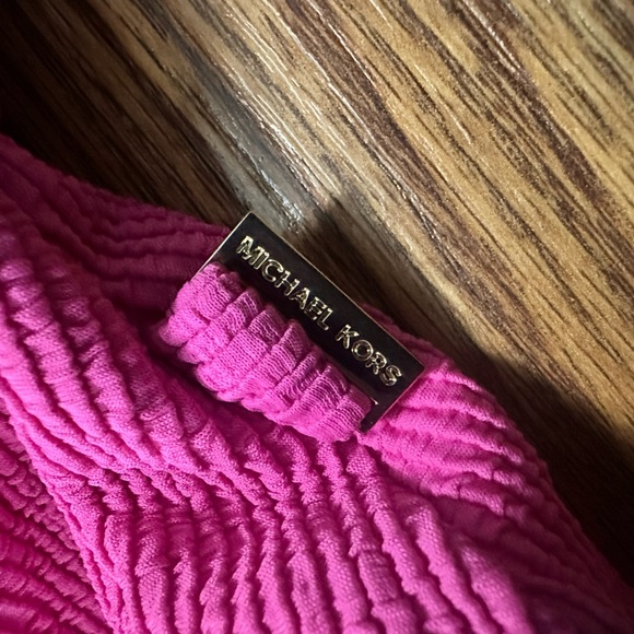 NWOT Michael Kors One-Shoulder Side-Cutout Swimsuit Size 8 - Picture 3 of 5